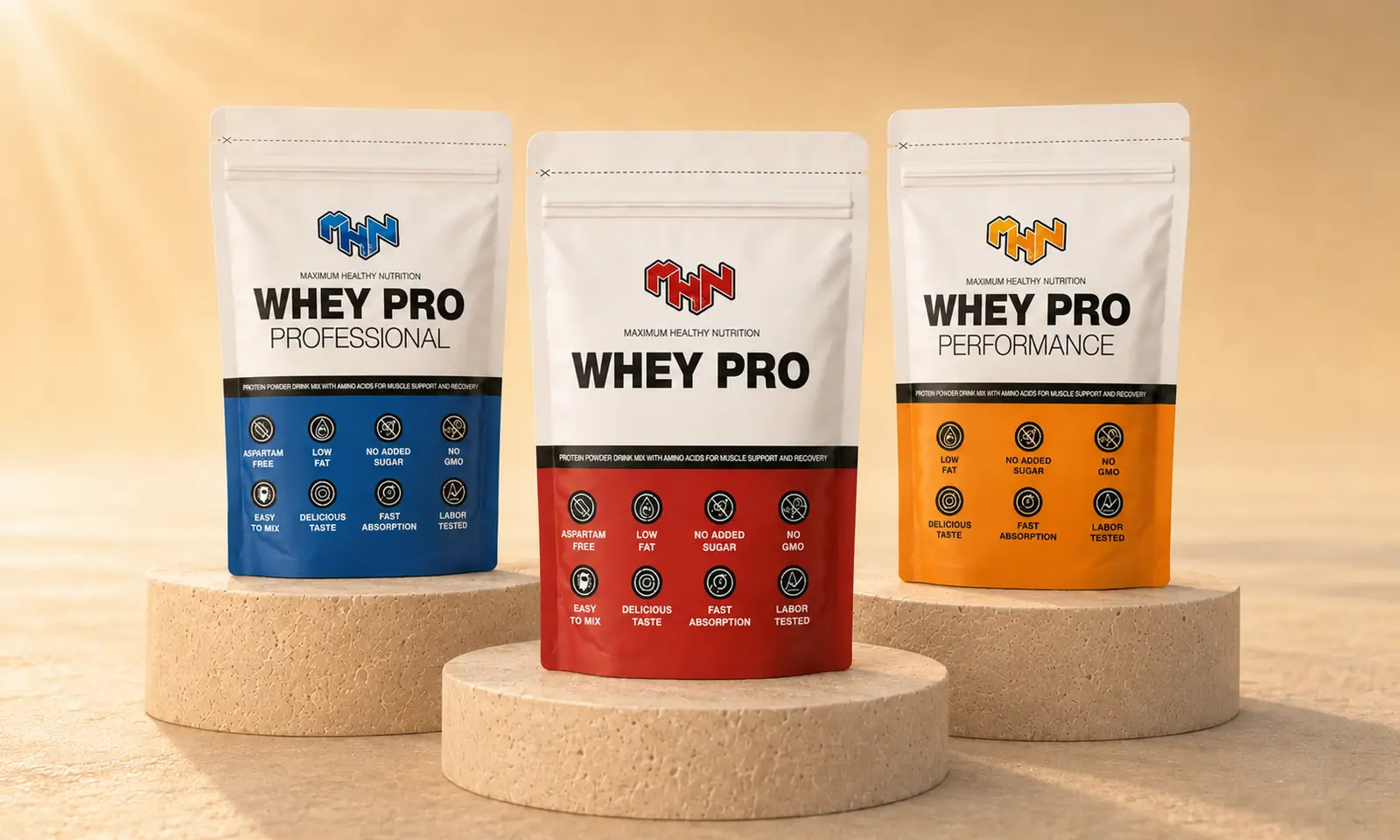 MHN Supplements — Premium healthy dessert product concept